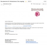 E-Mail zum Benutzerkonto (bei neuer Registrierung) E-Mail zum Benutzerkonto (bei neuer Registrierung)
